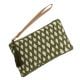 Green Beaded Cotton Clutch Hand Bag For Women 